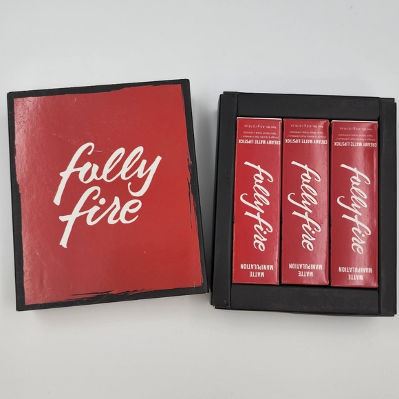 Fully Fire Matte Manipulation Lipstick Trio NIB - Picture 2 of 7